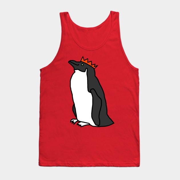 Penguin wearing a Red Party Hat Tank Top by ellenhenryart